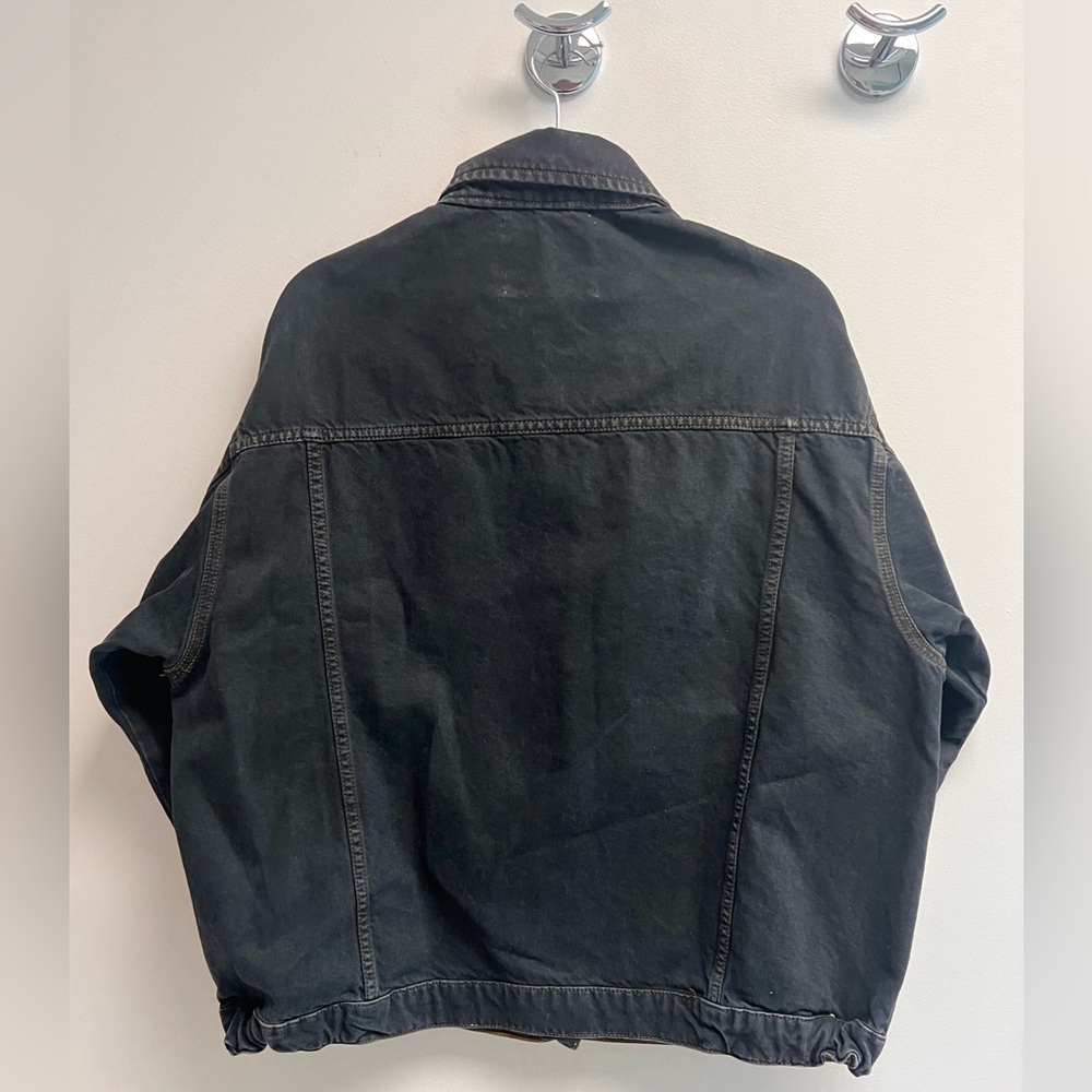 BA&SH Women’s Black Denim Boyfriend Jean Jacket - Size 2 - Picture 7 of 11